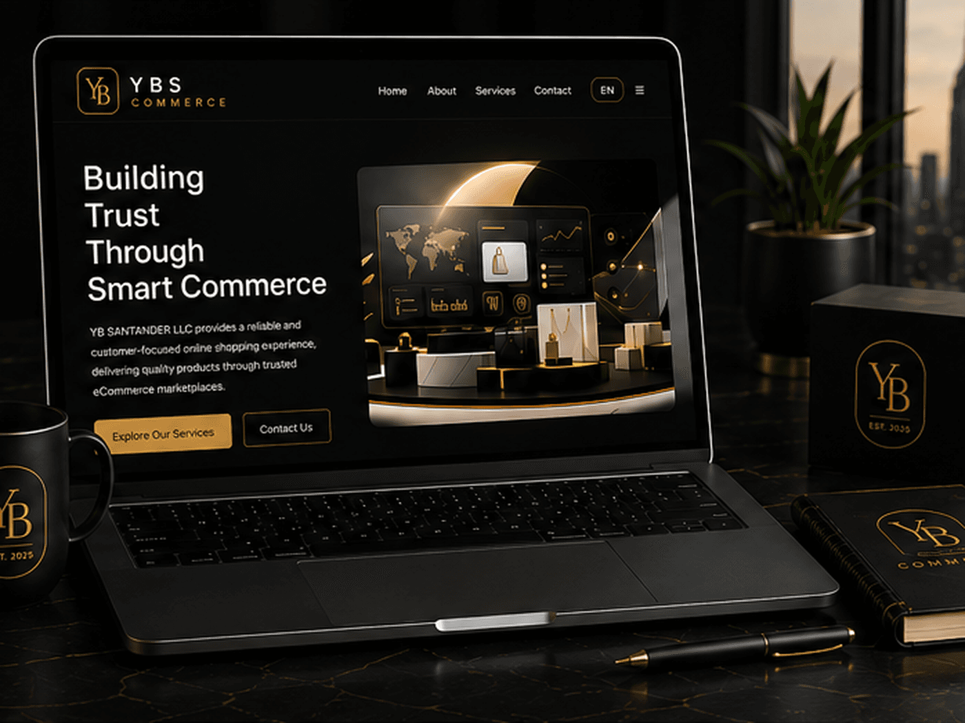 Premium eCommerce operations visual for YBS Commerce